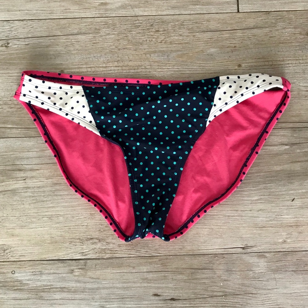 Xhilaration Color Block Polka Dot Bikini Bottom
